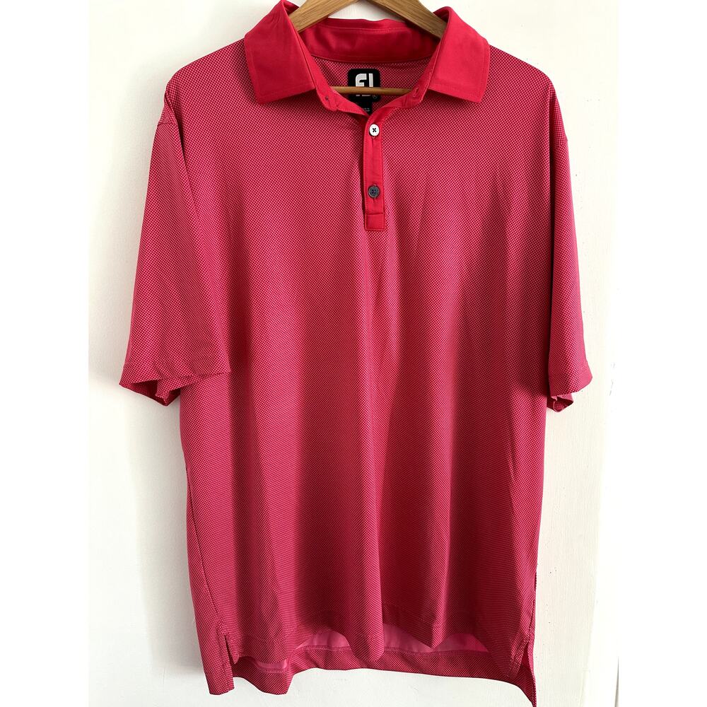 Foot Joy Pink Checkered Polo Shirt Size XL